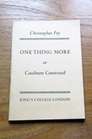 One Thing More (or Caedmon Construed).