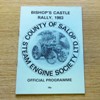 County of Salop Steam Engine Society Ltd: Bishop's Castle Rally 1983.