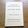 One Thing More (or Caedmon Construed).