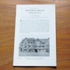 An Account of Rowley's House, Shrewsbury.